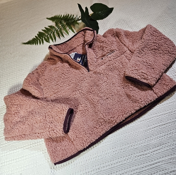 🎉Host Pick🎉Champion Fuzzy Pullover Sherpa Sweater Size M Mauve NWT - Picture 3 of 16